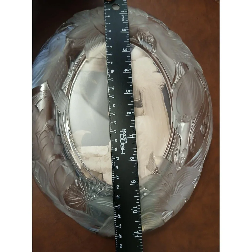 Crystal Clear Signature Clear Ivy Oval 5x7 Glass‎ Picture 11X9 Frame #125B5